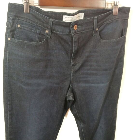 Levis Mid Rise Bootcut Dark Wash Jeans Stretch - Picture 8 of 8